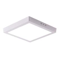 Painel Plafon Premium Quadrado Luminária Sobrepor Led 18w Branco Quente - Embralumi