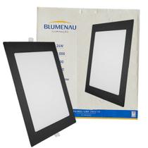 Painel Plafon Quadrado Embutir 24w Preto Branco Neutro 4100k