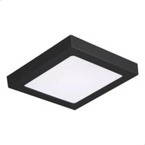 Painel Plafon Quadrado Sobrepor 18w Preto Branco Frio 6500k - INLUSS