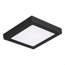 Painel Plafon Quadrado Sobrepor 18w Preto Branco Frio 6500k