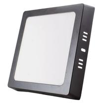 Painel Plafon Quadrado Sobrepor Preto 18w Luz Neutra 4100k