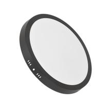 Painel Plafon Redondo Sobrepor Preto 24w Branco Frio 6500k Painel Plafon Redondo Sobrepor Preto 24w Branco Frio 6500k