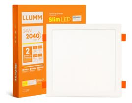 Painel Plafon Slim Led 24w Embutir Quadrado 30x30cm Branco Painel Plafon Slim Led 24w Embutir Quadrado 30x30cm Branco