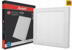 Painel Plafon Sobrepor 30w Led Quadrado Luminária Teto