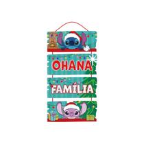 Painel Plaquinhas EVA Natalino Temática do Stitch Muito Fofo