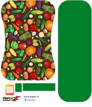 Painel Porta Marmita Lancheira Legumes - Sintético Doll Estampado