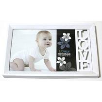 Painel Porta Retrato Parede 1 Foto grande tema Love Branco