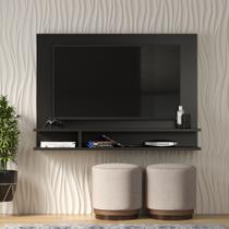 Painel Pra Tv Sala/Quarto Até 50 Polegadas Smart Plus Milão - PRETO - QUALITY