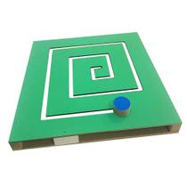 Painel Psicomotor Quadrado Educativo Pedagógico Verde Mdf