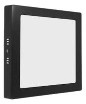 Painel Quadrado Sobrepor 6500k LED Flat Preto 6500k Painel Quadrado Sobrepor 6500k LED Flat Preto 6500k