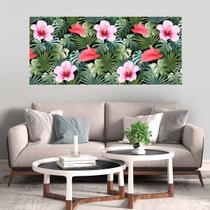 Painel Quadro Adesivo - Anturio e hibiscus Painel Quadro Adesivo - Anturio e hibiscus