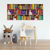Painel Quadro Adesivo - Estante de Livros Painel Quadro Adesivo - Estante de Livros