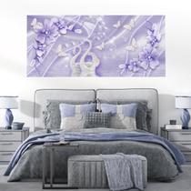 Painel Quadro Adesivo - Flores e Cisnes Painel Quadro Adesivo - Flores e Cisnes