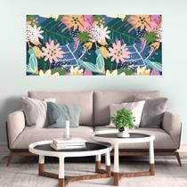 Painel Quadro Adesivo - Folhas e flores 1