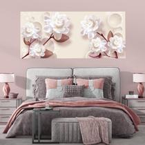 Painel Quadro Adesivo - Rosas brancas 2 Painel Quadro Adesivo - Rosas brancas 2