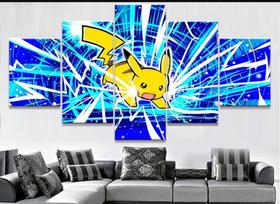 Painel Quadro Mosaico Decorativo 5 Partes Para Sala Pokemon Painel Quadro Mosaico Decorativo 5 Partes Para Sala Pokemon