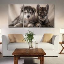 Painel quadros mosaico cachorros e gatos(pet) med. 105x65 ps 2mm adesivo fosco borda infinita