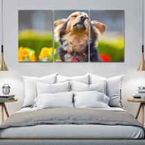 Painel quadros mosaico cachorros e gatos(pet) med. 105x65 ps 2mm adesivo fosco borda infinita