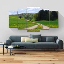 Painel quadros mosaico paisagem 5 peças med. 120x60 ps 2mm adesivo fosco impressão fotográfica - Atitude Signs