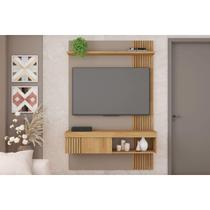 Painel Quarto p/ TV até 45 Pol Jade Ripada 120x183cm Buriti/Fendi - Caemmun