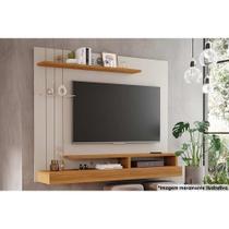 Painel Quarto p/ TV até 50 Pol Valência Plus c/ Prateleira e Nichos 160x135cm Off White/Nature - Permóbili