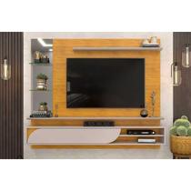 Painel Quarto p/ TV até 60 polegadas Ravi c/ Prateleiras e Nicho 180x152cm Cedro/Bali - DJ Móveis Painel Quarto p/ TV até 60 polegadas Ravi c/ Prateleiras e Nicho 180x152cm Cedro/Bali - DJ Móveis