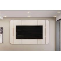 Painel Quarto p/ TV até 65 Pol Adele 180x132cm Off White - DJ Móveis Painel Quarto p/ TV até 65 Pol Adele 180x132cm Off White - DJ Móveis