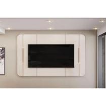 Painel Quarto p/ TV até 65 Pol Adele 180x132cm Off White - DJ Móveis