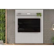 Painel Quarto p/ TV até 65 Pol Pratic Ripado c/ 1 Prateleira 183x240cm Bali - DJ Móveis