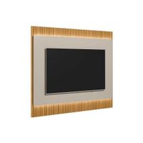 Painel Quarto p/ TV até 70 Pol São Paulo 180x148cm Tauari/Off White Fosco - Linea Brasil
