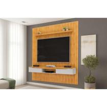 Painel Quarto p/ TV Isac 223x240cm Cedro/Bali - DJ Móveis