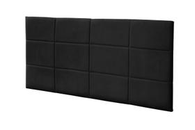 Painel Raissa 120 cm Suede Preto