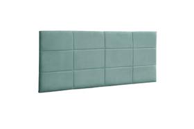 Painel Raissa 138 cm Suede Azul Turqueza - Ecotec