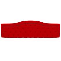Painel Realeza Estofado para Cama Queen 160cm Suede Vermelho