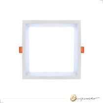 Painel Recuado De Embutir 12W 17,6X17,6 Quadrado Bivolt Branco