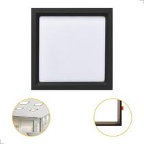 Painel Recuado Led Preto Embutir 24W Quadrado 29,5Cm Quente