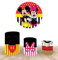 Painel Redondo 1,50 Trio Capa De Cilindro Casal Mickey 1 Painel Redondo 1,50 Trio Capa De Cilindro Casal Mickey 1
