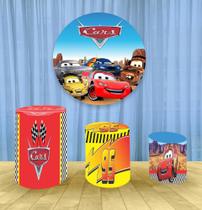 Painel Redondo 1,50m E Trio Capa De Cilindro Carros 1