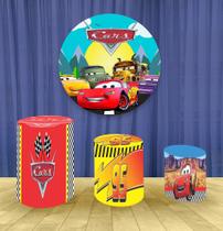 Painel Redondo 1,50m E Trio Capa De Cilindro Carros 2