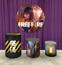 Painel Redondo 1,50m E Trio Capa De Cilindro Free Fire Mod.4 Painel Redondo 1,50m E Trio Capa De Cilindro Free Fire Mod.4