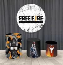 Painel Redondo 1,50m E Trio Capa De Cilindro Free Fire Mod.6 Painel Redondo 1,50m E Trio Capa De Cilindro Free Fire Mod.6