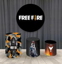 Painel Redondo 1,50m E Trio Capa De Cilindro Free Fire Mod.7 Painel Redondo 1,50m E Trio Capa De Cilindro Free Fire Mod.7