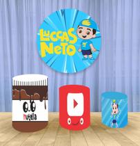 Painel Redondo 1,50m E Trio Capa De Cilindro Luccas Neto Painel Redondo 1,50m E Trio Capa De Cilindro Luccas Neto