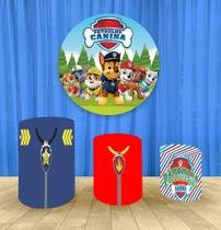 Painel Redondo 1,50m E Trio Capa De Cilindro Patrulha Canina 1