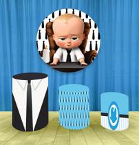 Painel Redondo 1,50m E Trio Capa De Cilindro Poderoso Chefinho Mod1 Painel Redondo 1,50m E Trio Capa De Cilindro Poderoso Chefinho Mod1