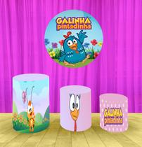 Painel Redondo 1,50m E Trio Capa De Cilindro turma pintadinha 3