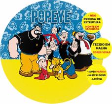 Painel Redondo 3D Popeye Abre Fácil Tecido 1,50M X 1,50M