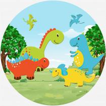 Painel Redondo 3D Sublimado Dino Baby Frd-2244