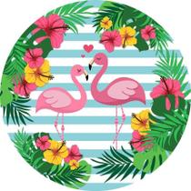 Painel Redondo 3D Sublimado Flamingo Frd-2479