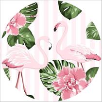 Painel Redondo 3D Sublimado Flamingo Frd-3225